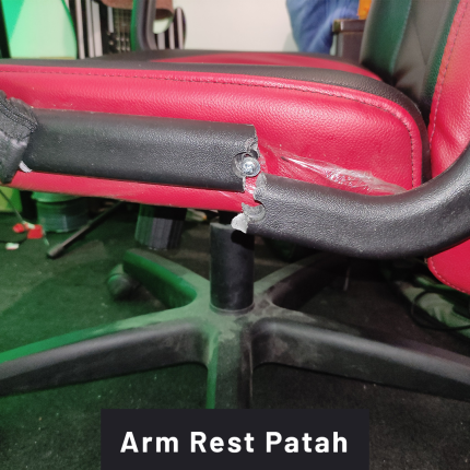 servis arm rest patah